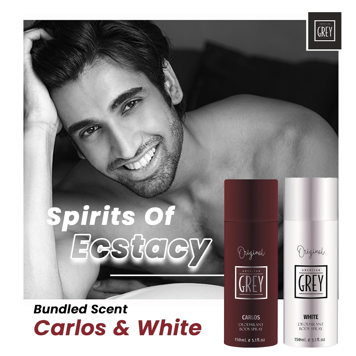 deodorant pack of 2- Carlos and white- american grey